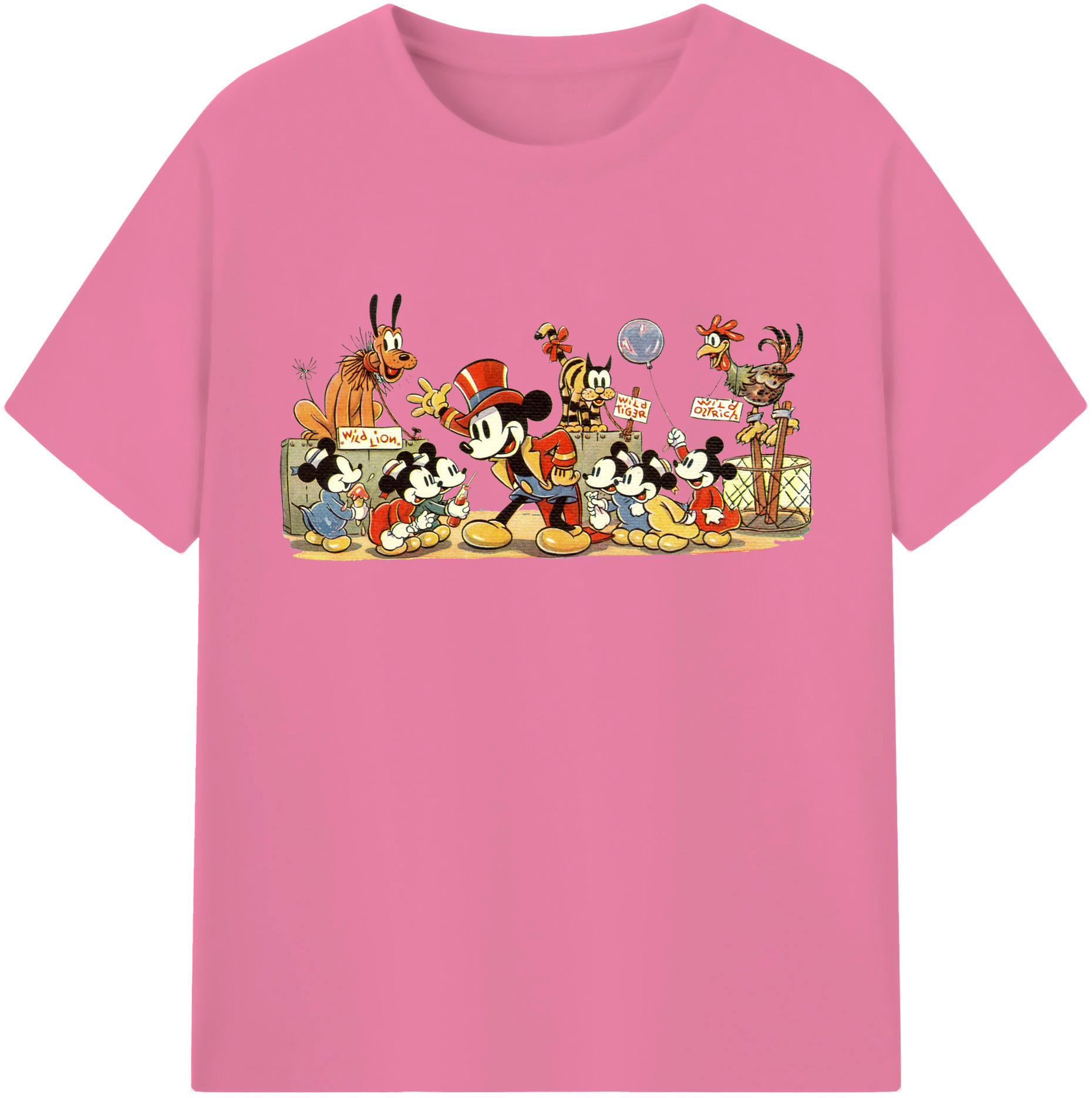 （画像用） ミッキーマウス Mickey Mouse 綿100％半袖Tシャツ（フロントプリント）